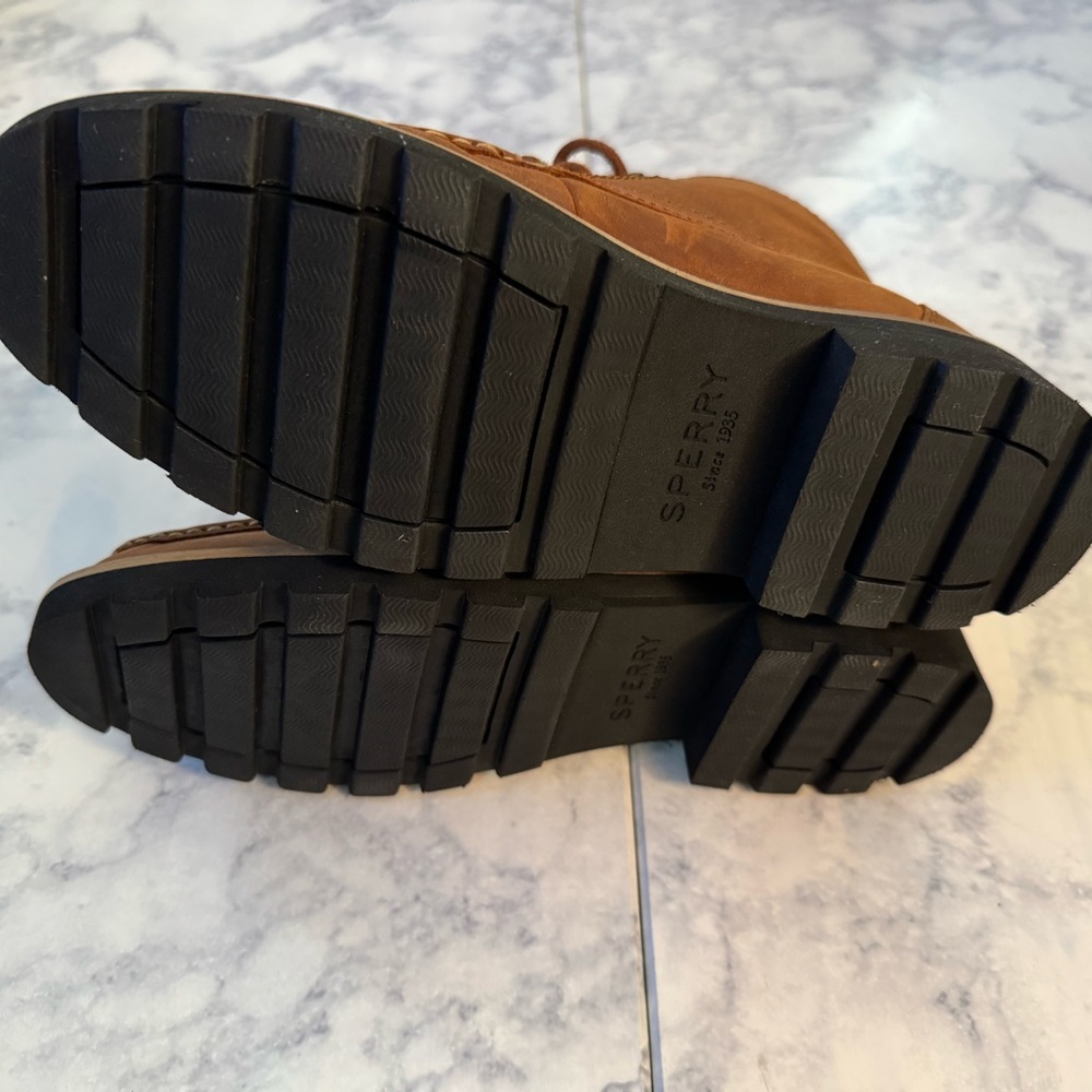 Sperry A/O Tan Leather Winter Boots - Picture 4 of 9